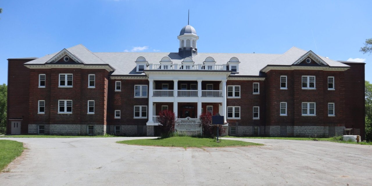 The Mohawk Institute Residential School building, now the Woodland Cultural Centre in Brantford, Ontario